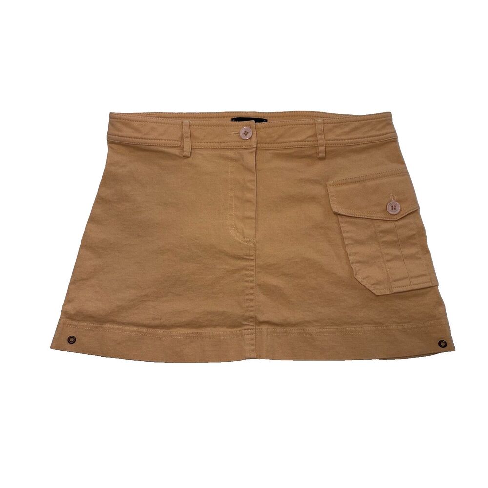 Bebe Mini Skirt Y2K Low Rise Cargo Vintage Chai Pockets Grommets Size 6